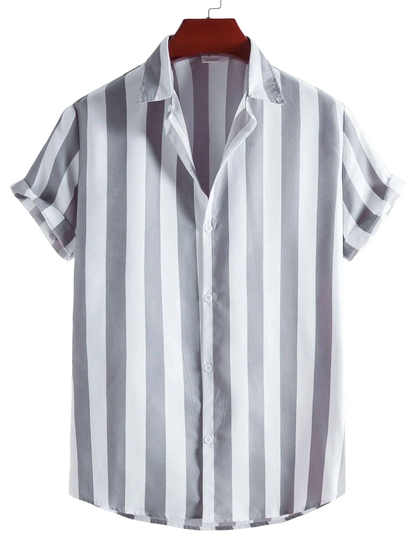 Chemise d'été a rayure verte pour homme