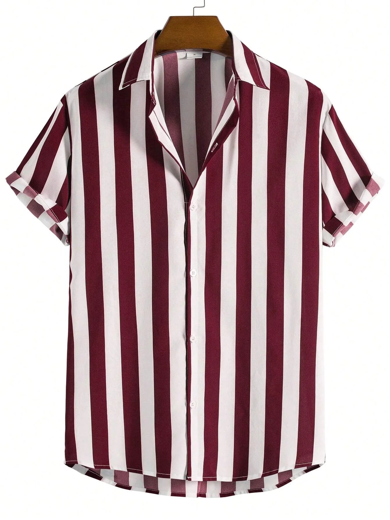 Chemise d'été a rayure verte pour homme
