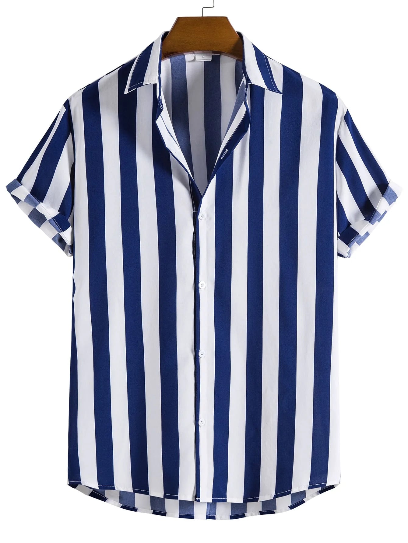 Chemise d'été a rayure verte pour homme