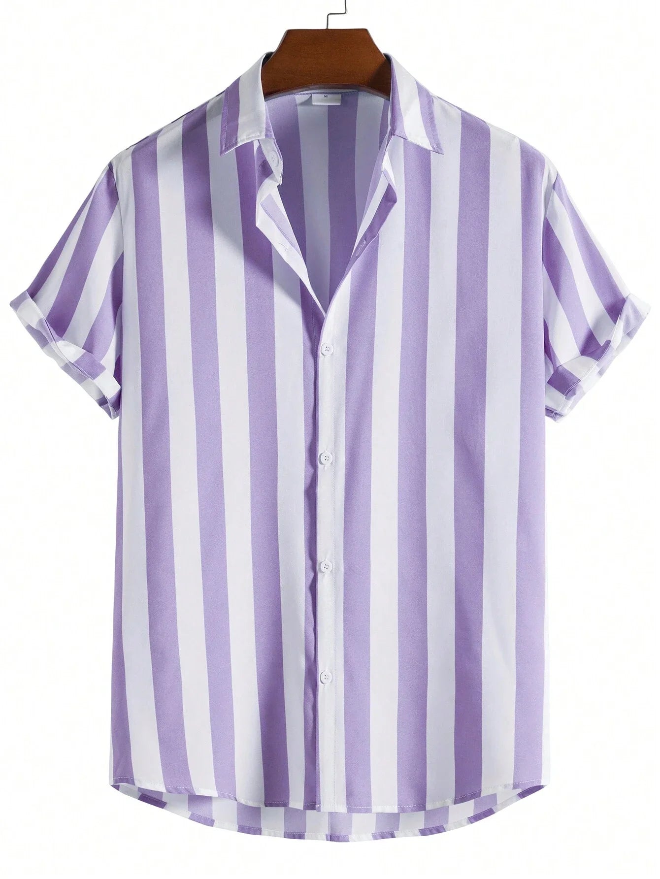 Chemise d'été a rayure verte pour homme