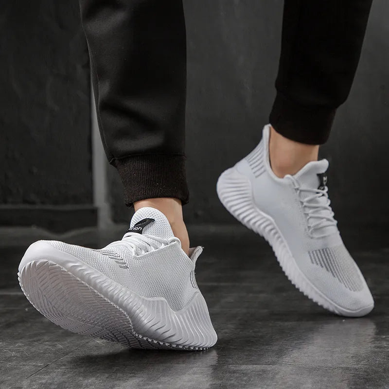 Men's Shoes High Quality Men Sneakers Breathable White Fashion Gym Casual Light Walking Large