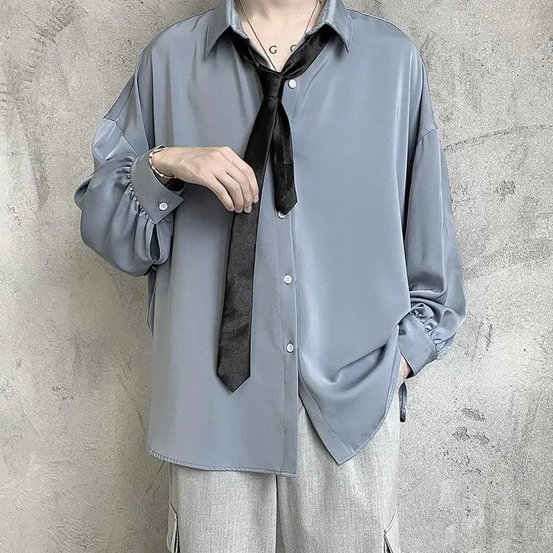 Chemises Hommes Coréen Confortable Blouses Casual Lâche Simple