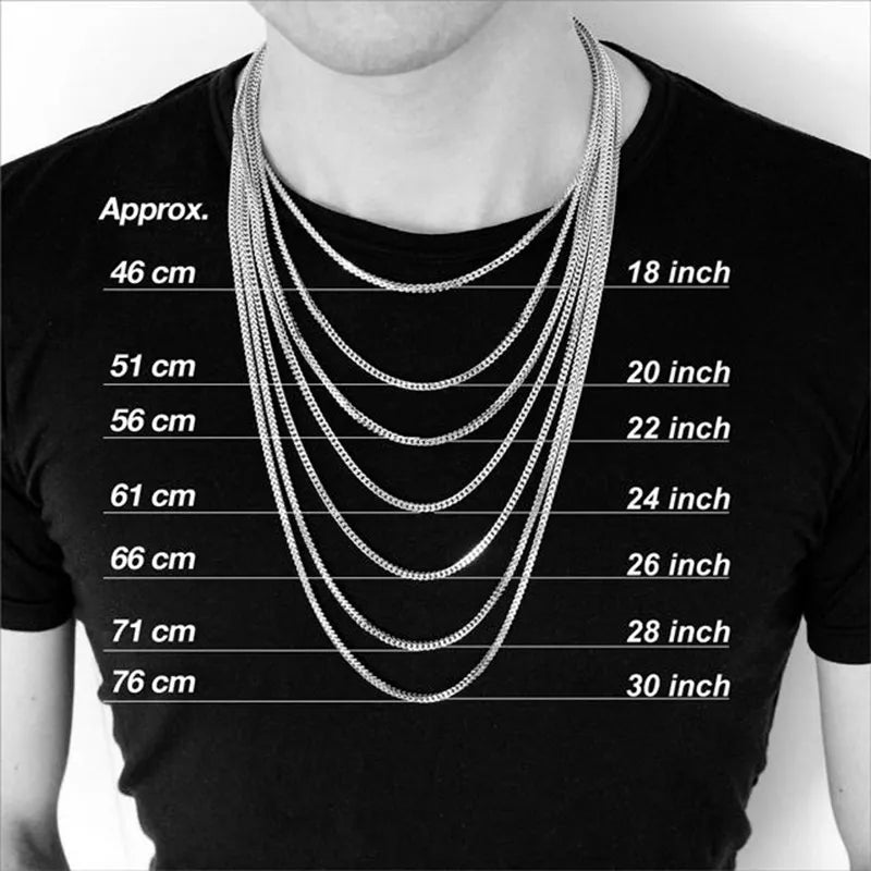 Cuban Chain Necklace for Men and Women, Basic Stainless Steel Punk Choker