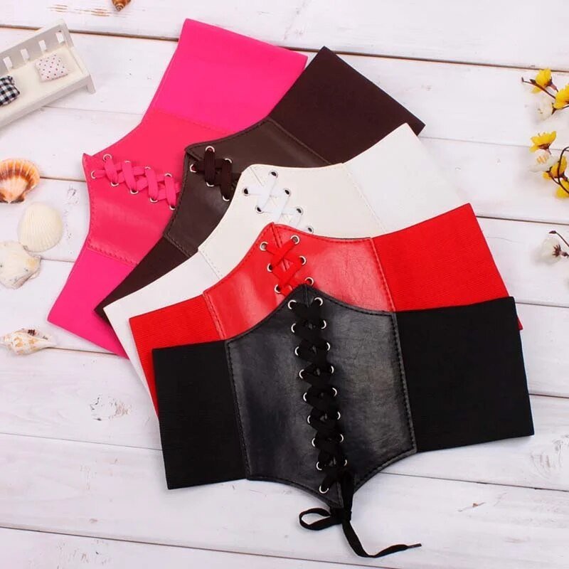 Corset wide slimming Pu leather belts