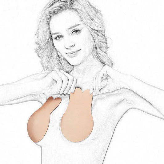 FINETOO Women Breast Petals Cute Rabbit Bra Nipple Covers Push Up Invisible Bra Reusable Breast Adhesive Bra Bralette Intimates