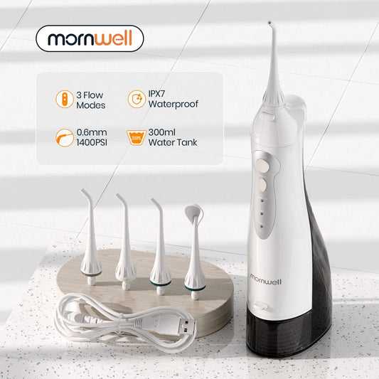 Oral Irrigator, Portable Dental Water Jet, USB Rechargeable, 300ML Water Tank