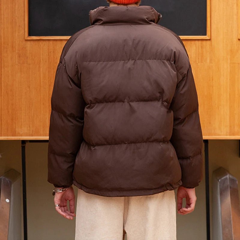 LAPPSTER Men Harajuku Warm Bubble Coat Streetwear Solid