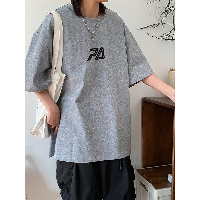 LAPPSTER-Youth Japanese Streetwear Graphic Tees, Short Sleeve Letter Oversized Tees