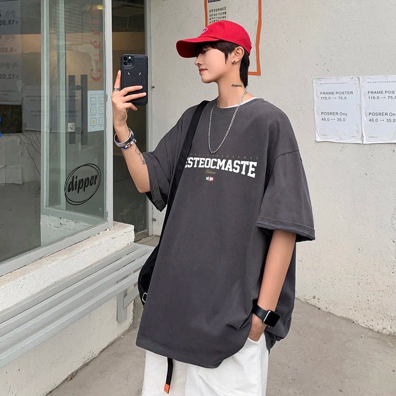 LAPPSTER Y2k Korean Fashion Graphic T-shirts Cotton Summer Oversized