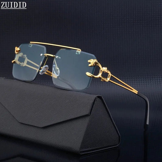 lunettes De soleil rétro sans monture  Steampunk  nuances Vintage