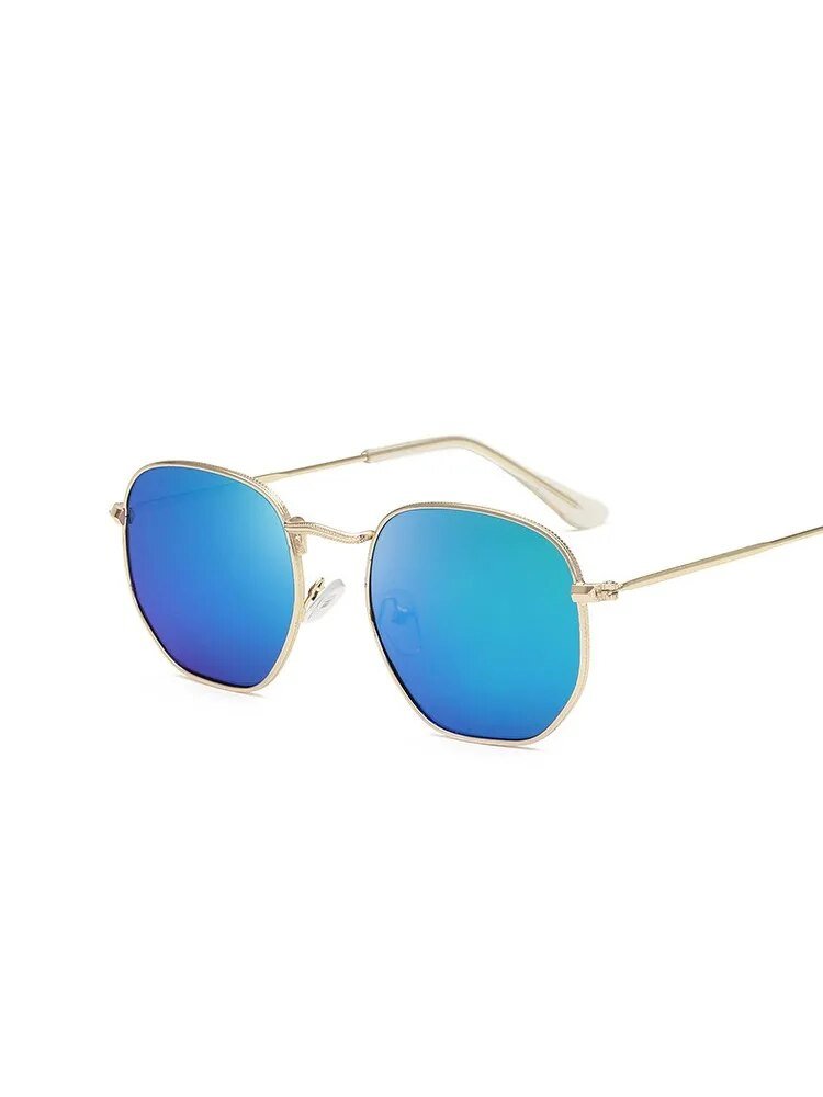 Óculos de sol de metal vintage masculino feminino marca designer óculos de sol