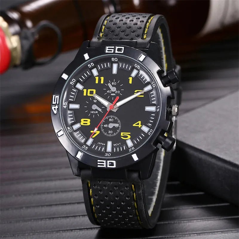 Moda data quartzo relógios masculinos marca superior de luxo relógio masculino cronógrafo esporte