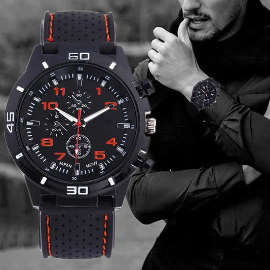 Mode Date Quartz hommes montres haut de gamme de luxe mâle horloge chronographe Sport
