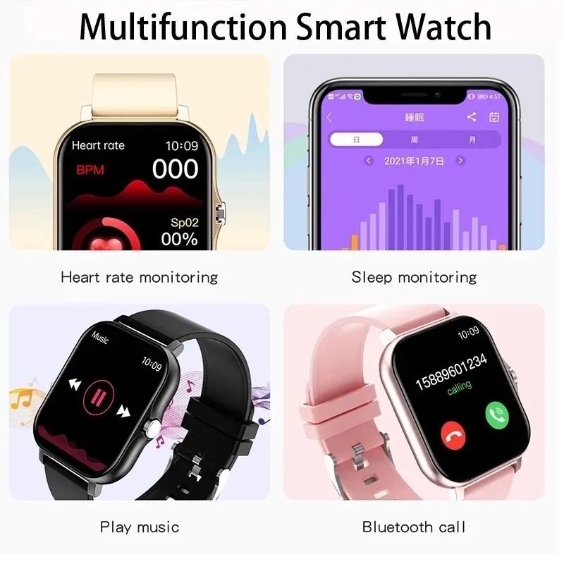 Relógio conectado, com chamadas Bluetooth, monitor de atividade física