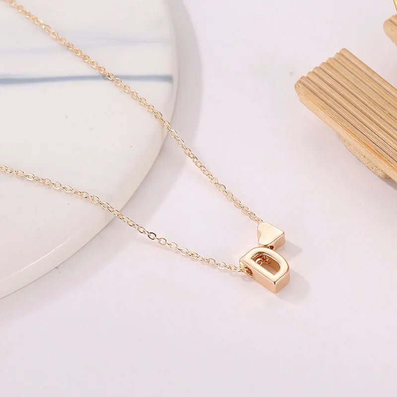 SUMENG Small Heart Choker Necklace Initial Pendant Necklace